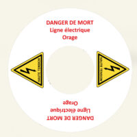 sticker rond Danger de mort