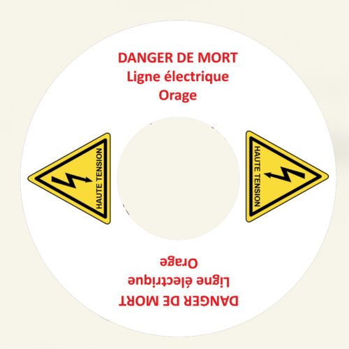 sticker rond Danger de mort